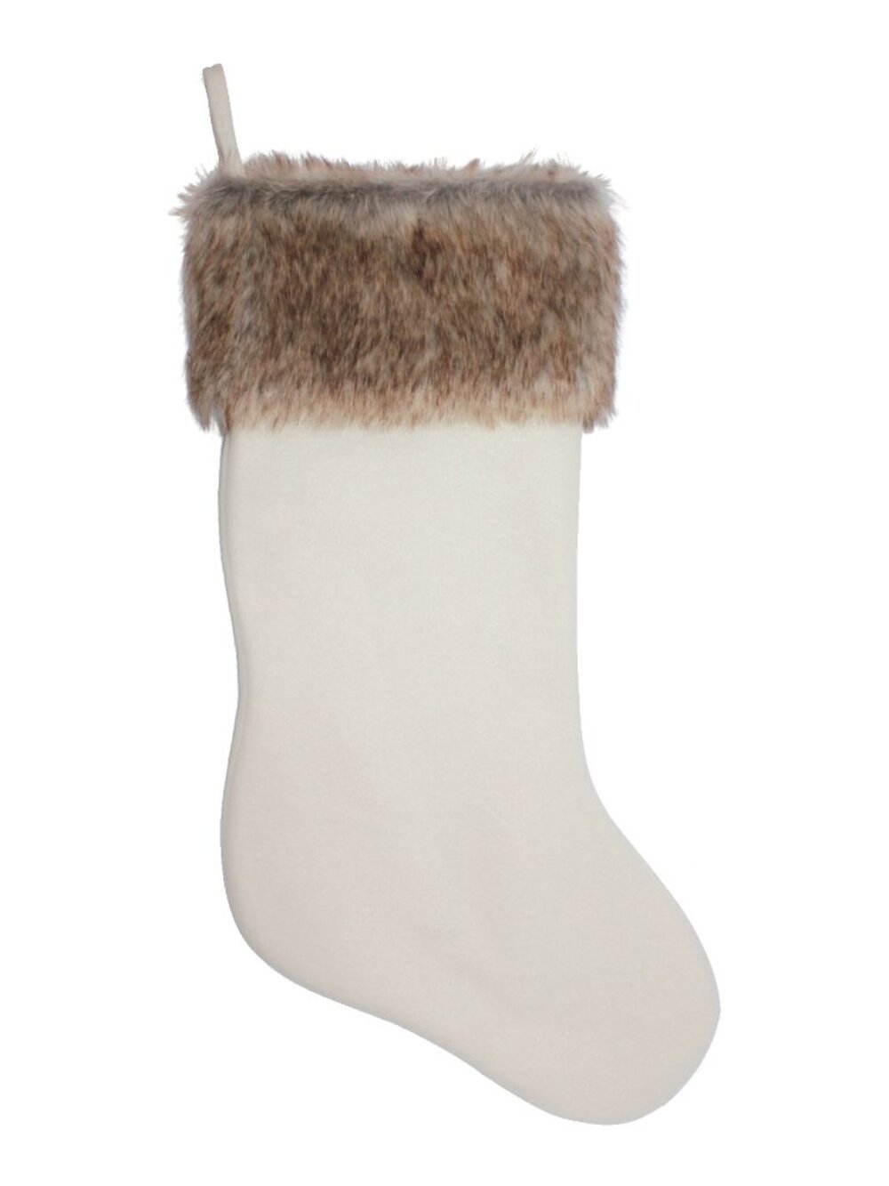 Gigi Seasons 20" Christmas Holiday Felt Stocking with Faux Fur Cuffs 10987-STK